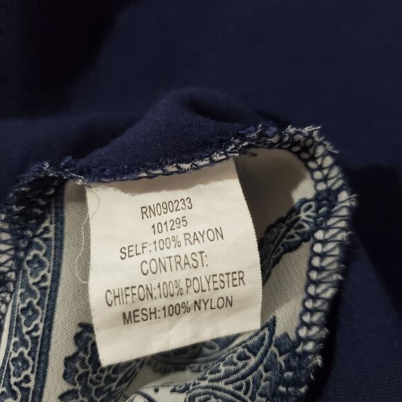 LA Hearts Paisley Patchwork Floral Lace Boho Babydoll Tank Women's Size S Hi-Low - Picture 6 of 9